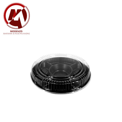 Sushi Tray MSM1-2119 + Plastic Lid (Black) 4C1M 100pcs/ctn