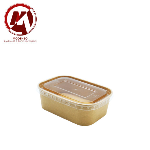 Kraft Salad Bowl Rect. w/ Pet Lid 580ml