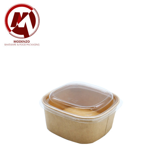 Kraft Salad Bowl Square. w/ Pet Lid 900ml