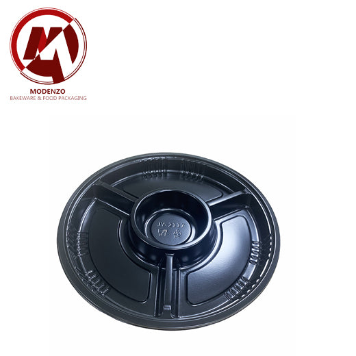 Sushi Tray MSM1-2116 + Plastic Lid (Black) 3C1M 200pcs/ctn