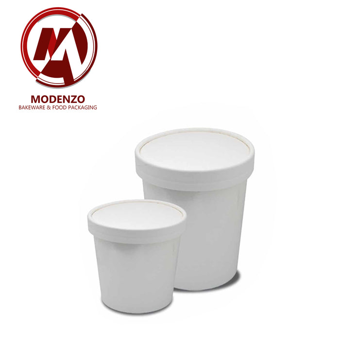 32oz. for Soup/Ice Cream Tub + Lid White - 1000pcs/ctn