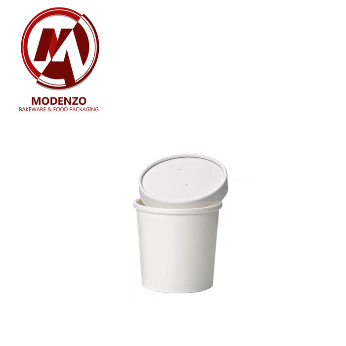 16oz. for Soup/Ice Cream Tub + Lid White  - 1000pcs/ctn