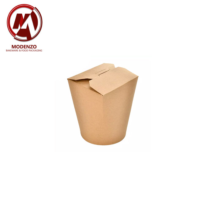 Kraft Noodle Box w/ Round Base - 500 pcs/ctn