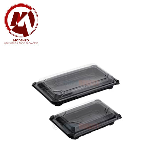Sushi TrayMSM-1101 + Plastic Lid (Black) 400pcs/ctn