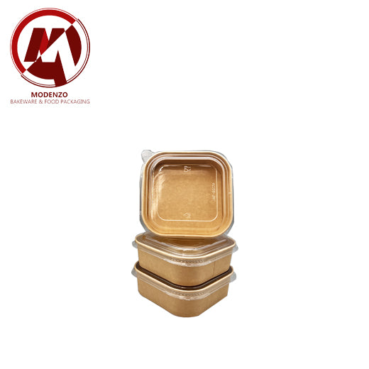 Kraft Salad Bowl Square. w/ Pet Lid 900ml