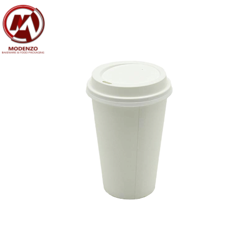 White Single Wall Coffee Cup 16oz, + Lid 1,000 pcs/ctn